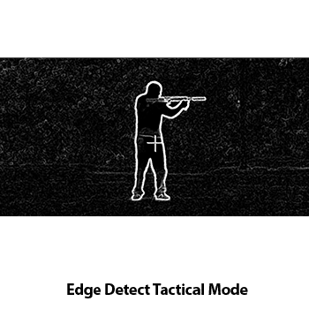 Photo showcasing the edge detect tactical mode function of the Trijicon IR-PATROL.