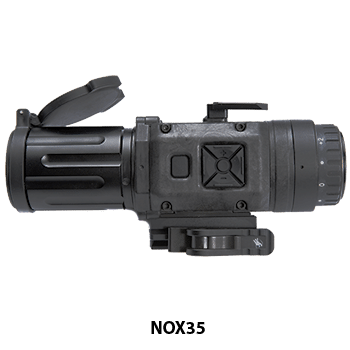 Side view of a N-Vision NOX35 thermal weapon sight.