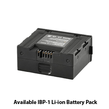 Photo of a IBP-1 Li-ion battery pack (not included).