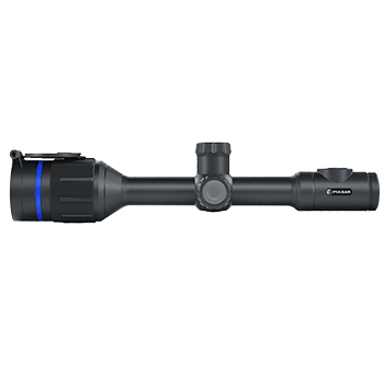 Side view of a Pulsar Thermion 2 thermal riflescope.