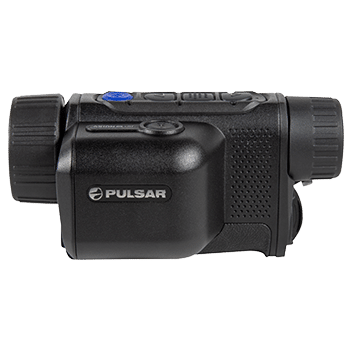Side view of a Pulsar Axion 2 LRF thermal monocular.