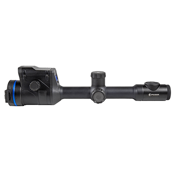 Side view of Pulsar Thermion 2 LRF Pro thermal riflescope.