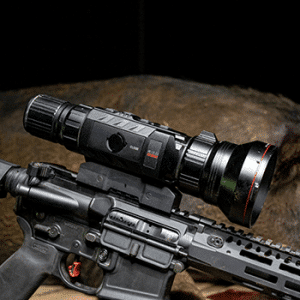 InfiRay Outdoor RICO HD RS75 thermal weapon sight shown mounted to an AR-15 style rifle.