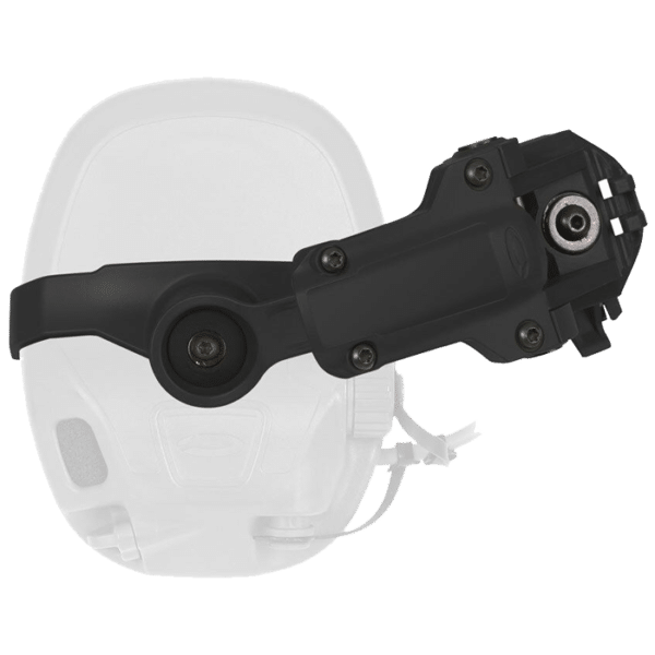 Photo showing a black Ops-Core AMP Helmet Rail Mount.