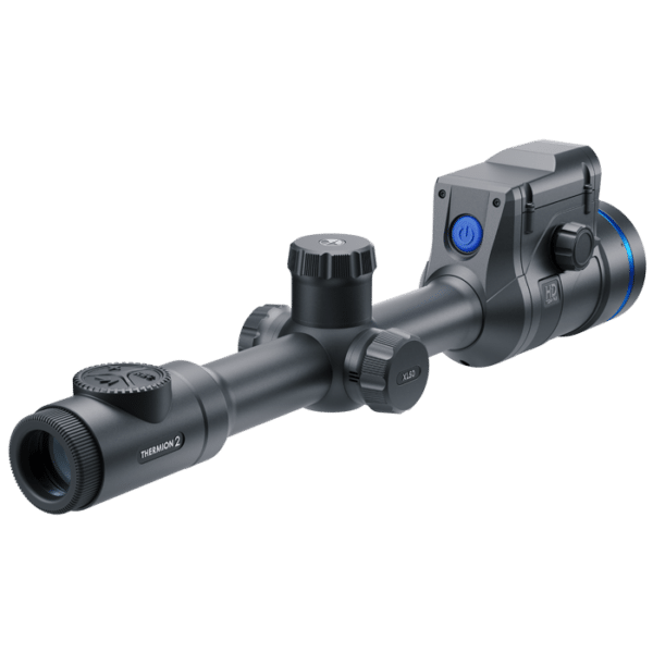 Rear angle view of a Thermion 2 LRF XL50 thermal riflescope.