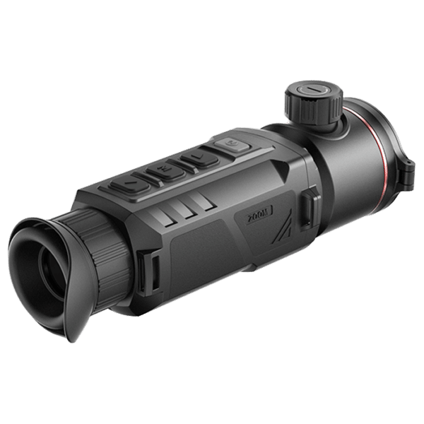 Rear angled view of the InfiRay Outdoor ZOOM ZH50 V2 dual FOV thermal monocular.
